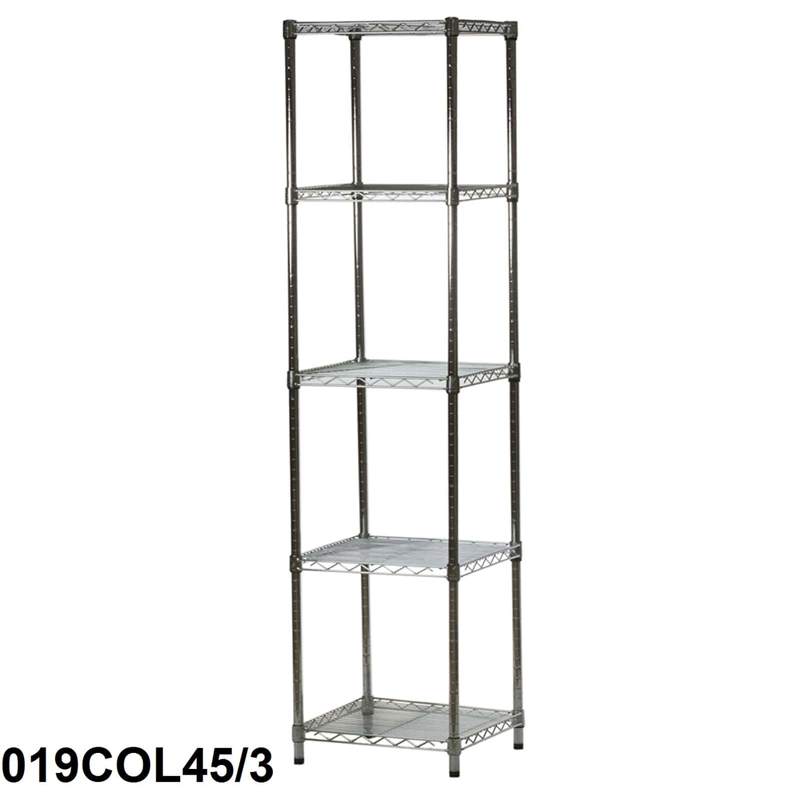 Honey-Can-Do Scaffale Regolabile In Acciaio Cromato 3 Ripiani - Capacità 90,7 Kg Per Ripiano, Dimensioni 91,4x35,6x91,4 Cm - SHF-09367 - 5
