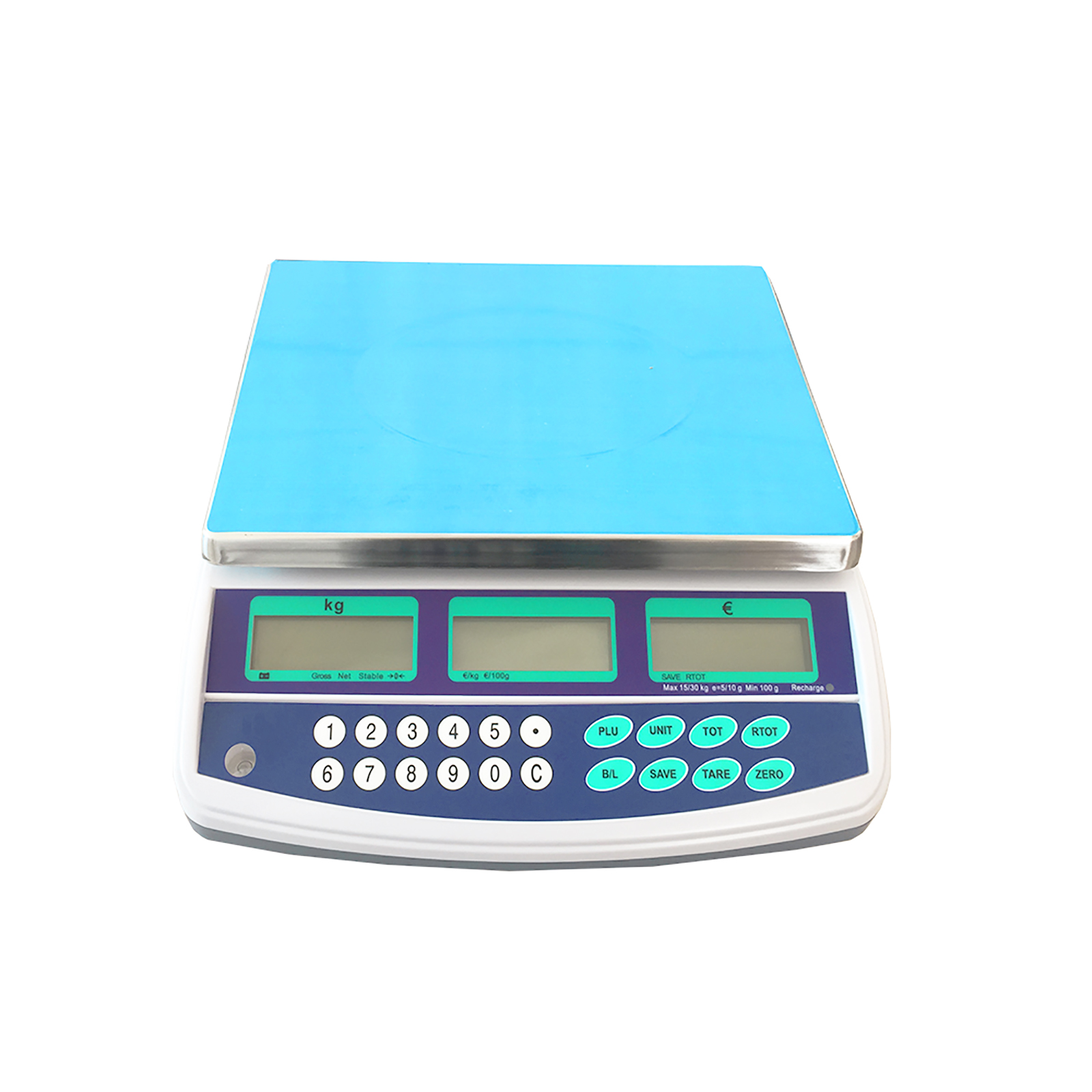fino a 40 kg digitale bilancia commerciale e per frutta Bilancia da cucina con batteria ricaricabile. 