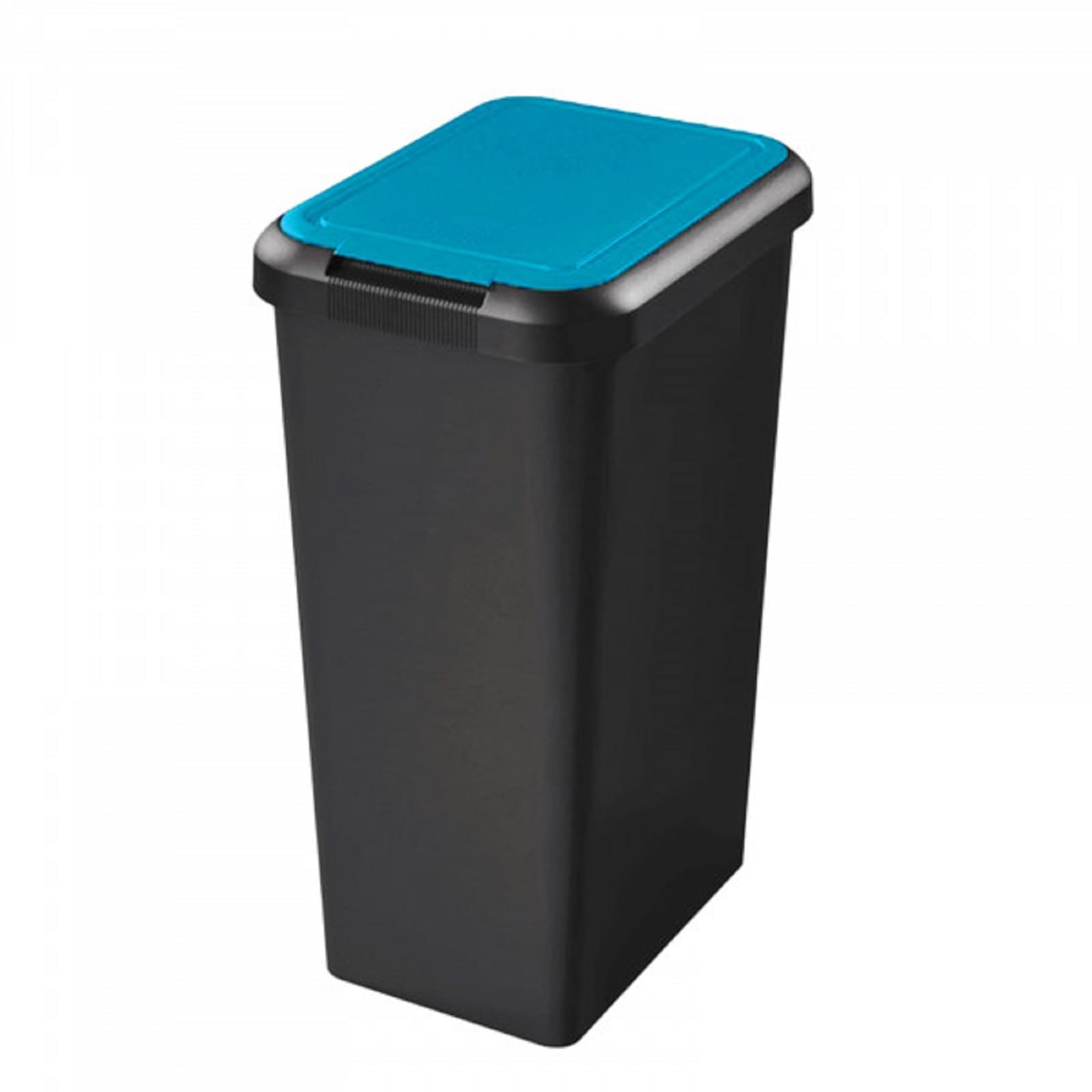 Pattumiera Tontarelli Carolina 6 Litri Azzurra - Secchio Estraibile Con Apertura A Pedale In Plastica