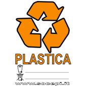 Etichetta per bidoni differenziata plastica