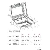 misure interne valigetta in plastica