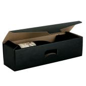 scatole portabottiglie orizzontali elegance nere magnum