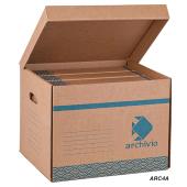 Scatola per archivio con coperchio avana 4 folder