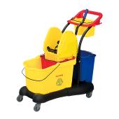 Carrello per pulizie lavapavimenti giallo