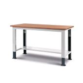 banco-lavoro-regolabile-piano-legno-150cm grigio