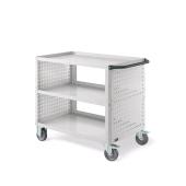 Carrello con Ruote Clever Large grigio ripiano aggiuntivo e pannello 