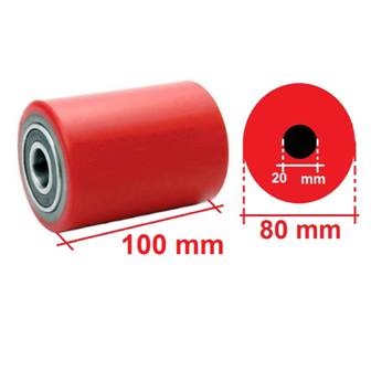 4 Ruote In Nylon Per Transpallet 80x70 Mm, Asse 20 Mm – Ricambio Carrello Elevatore (colore Bianco, Modello Weg005)