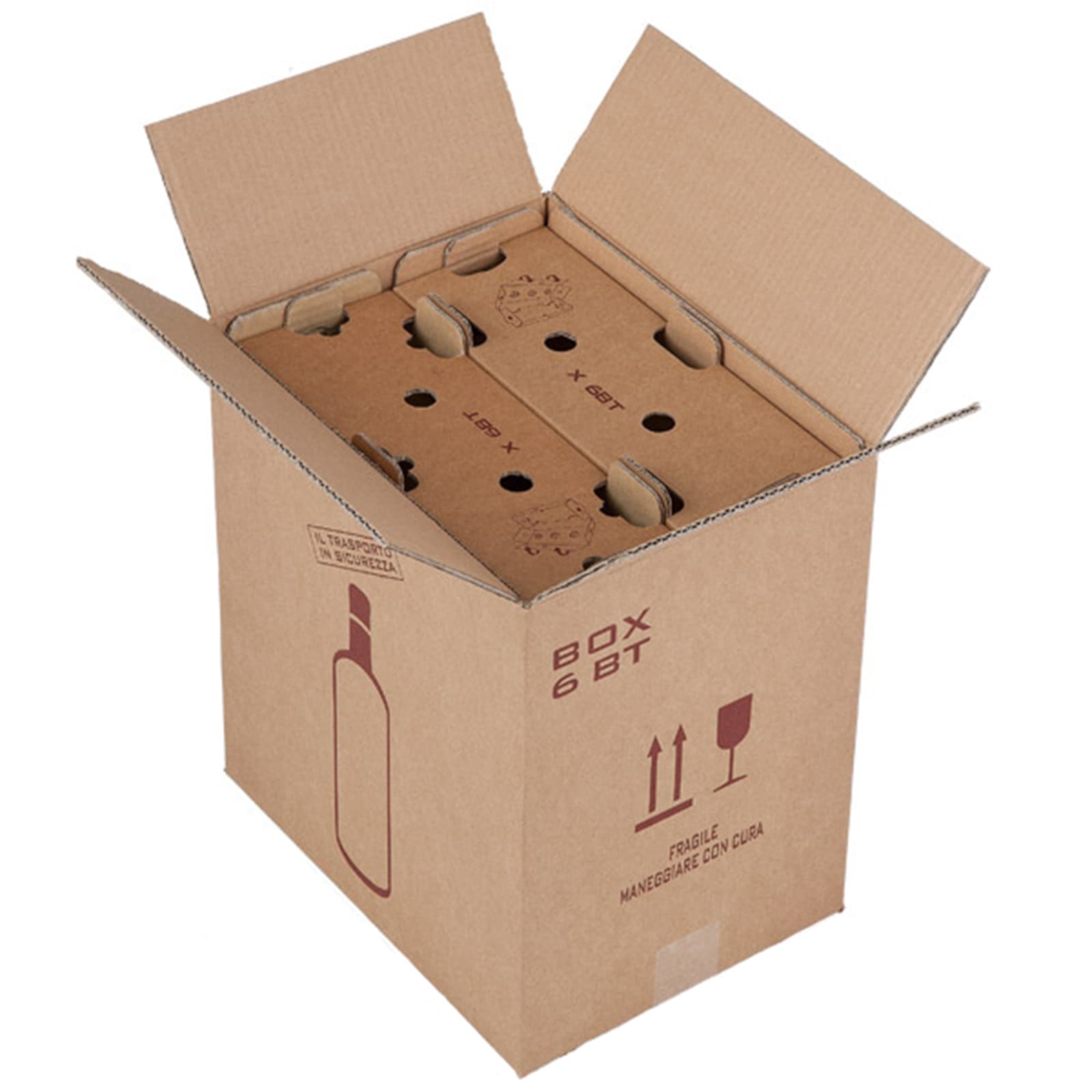 Scatole di sicurezza per spedizione di bottiglie 6 bottiglie
