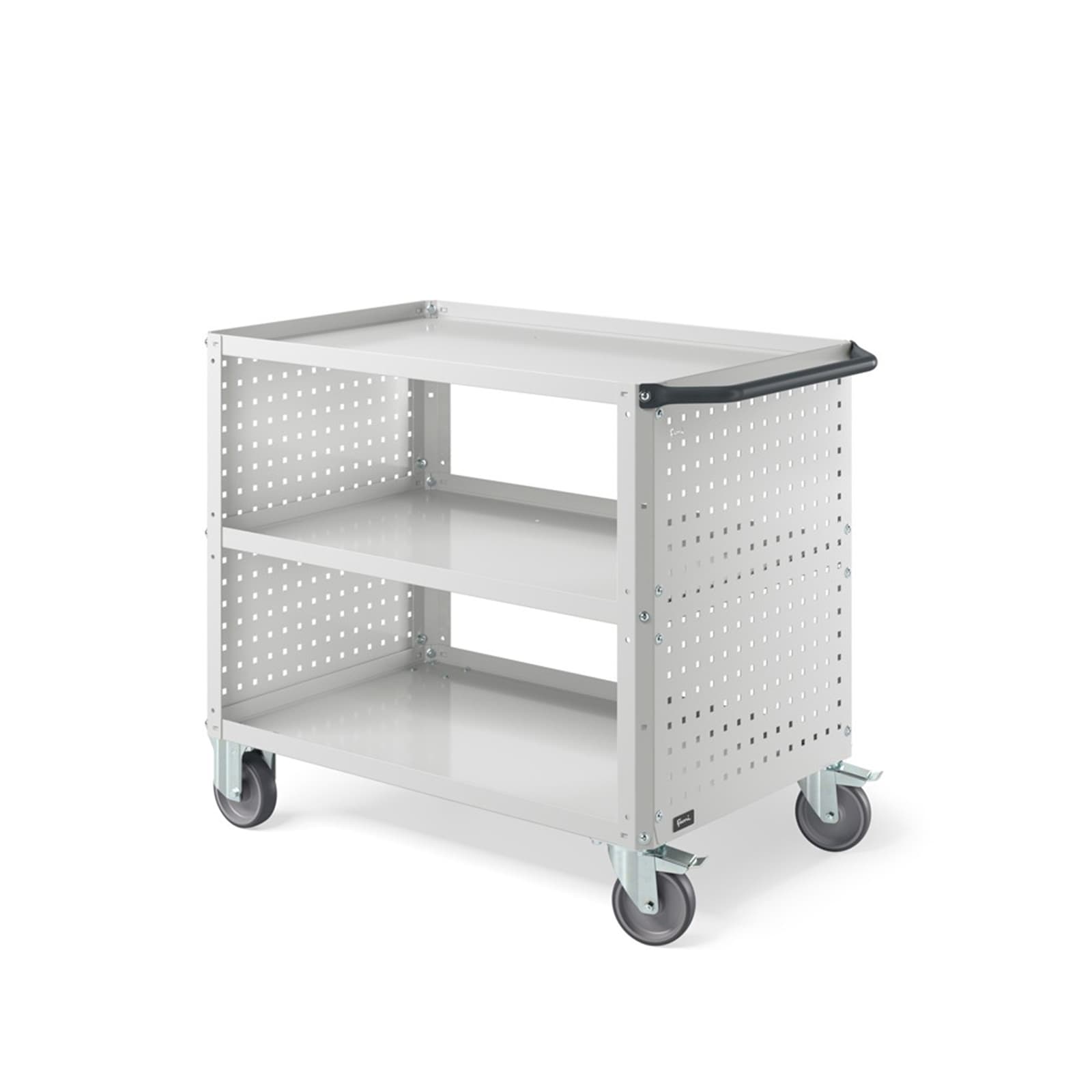 Carrello con Ruote Clever Large grigio ripiano aggiuntivo e pannello 